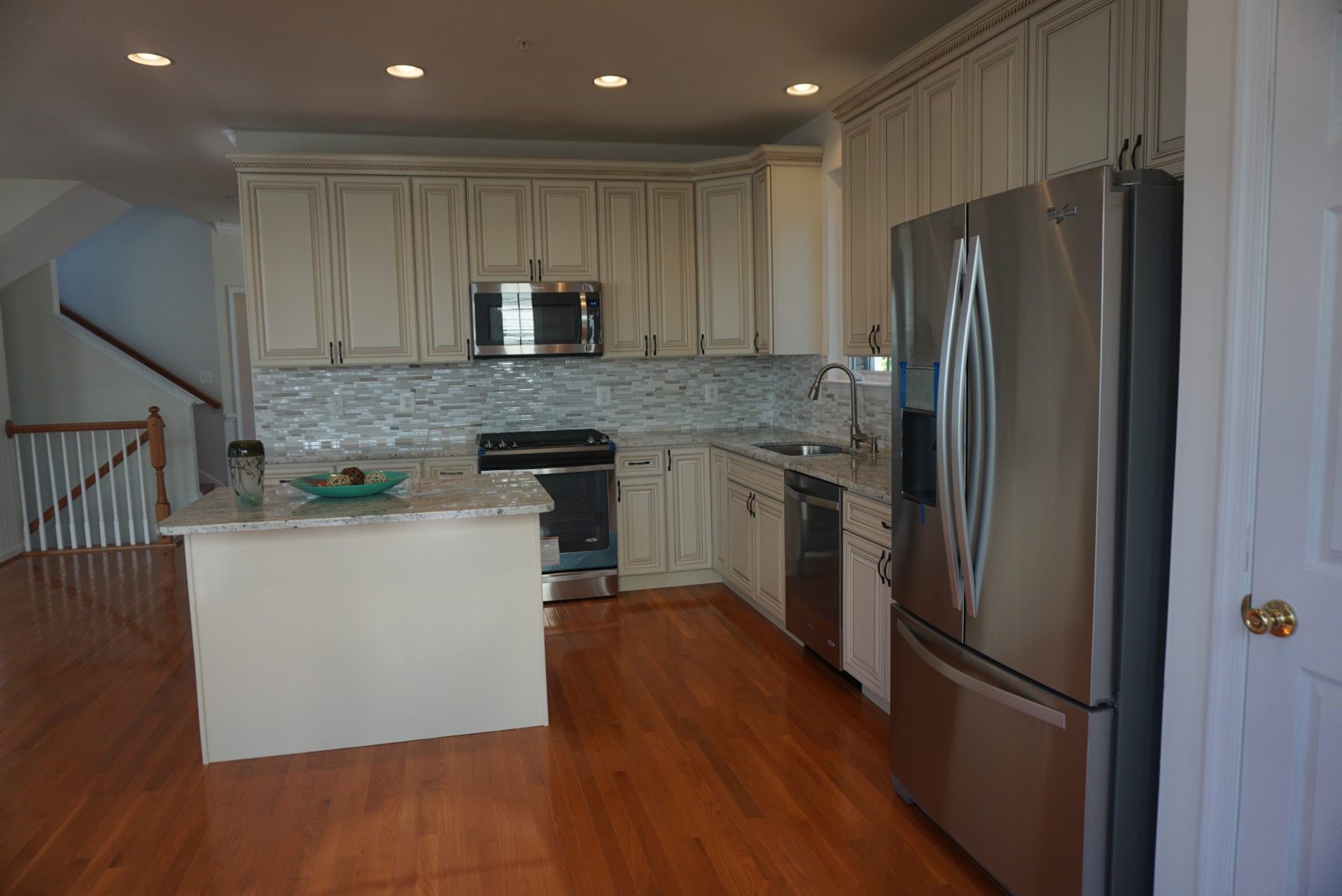 Remodeled kitchen with new cabinets and quartz countertops, Northern Virginia
